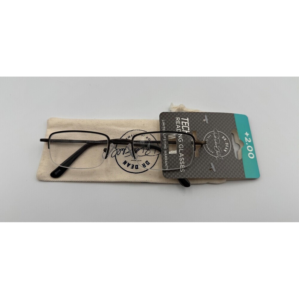 ICU Eyewear Dr.Dean Edell Tech Reading Glasses 2.00 Magnification Titanium Frame
